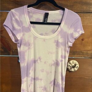 Bobi Lavender Tie-Dye Short Sleeve Tee